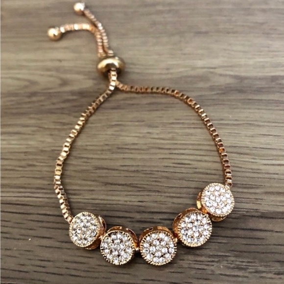 LOFT Jewelry - Rose Gold Pave Studded Bracelet MSRP $58!